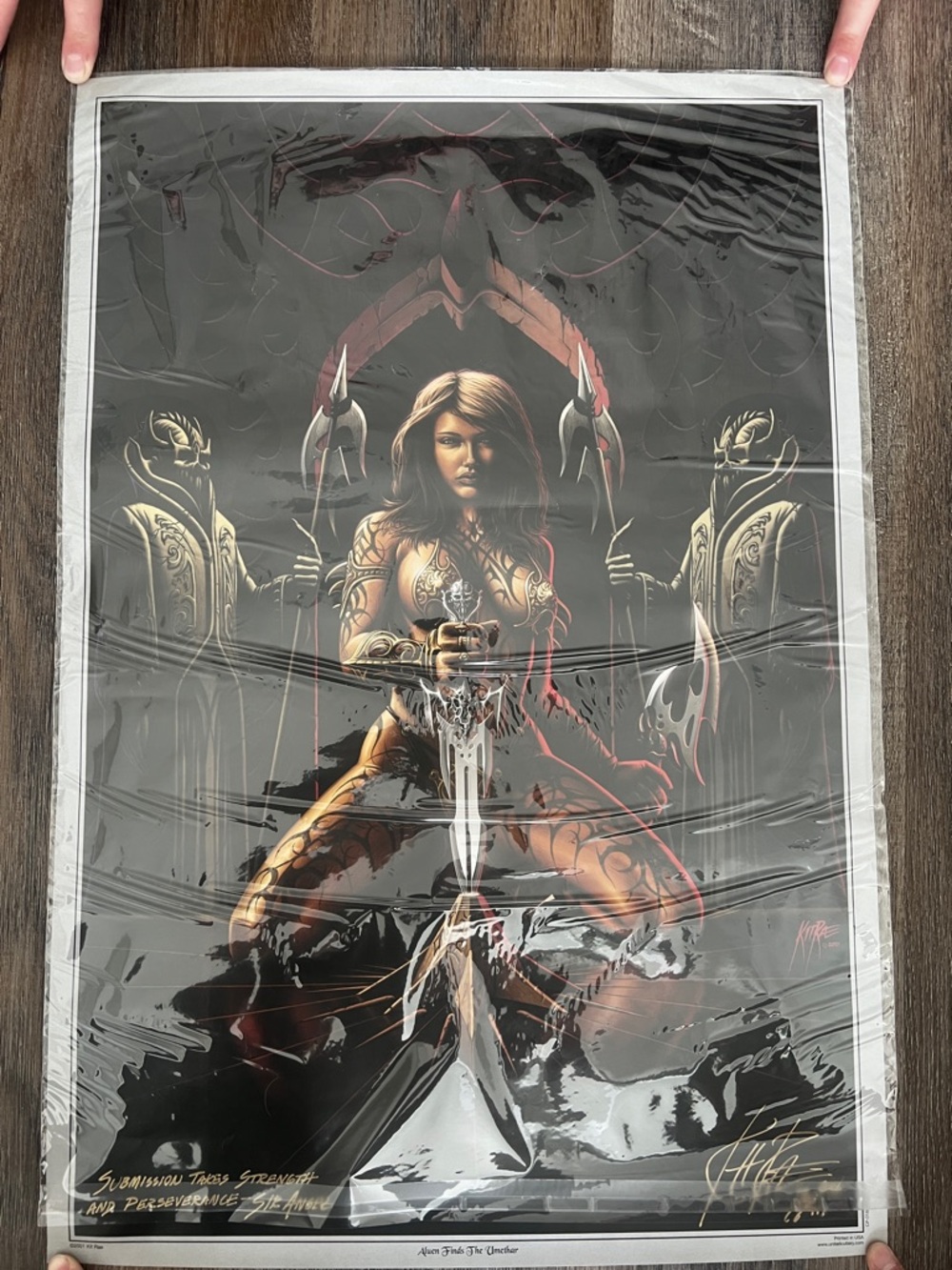 Fantasy Warrior Woman Sword Poster